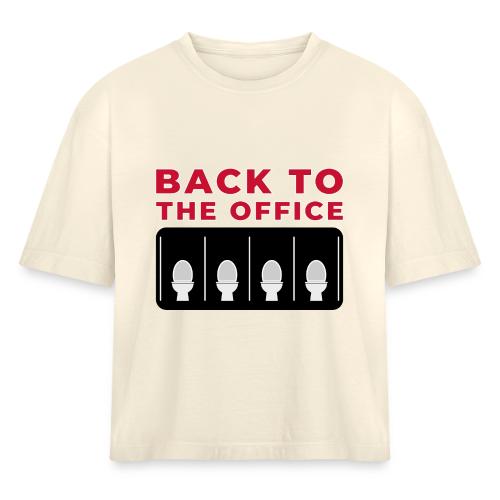 Back to the Office Satire Design - Women's Heavyweight Cropped T-Shirt