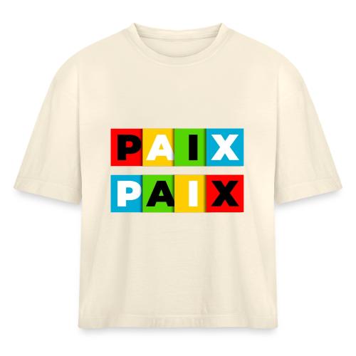 Peace in Colour - Women's Heavyweight Cropped T-Shirt