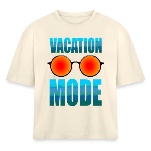 Vacation mode: Ocean Vibes On - Women's Heavyweight Cropped T-Shirt