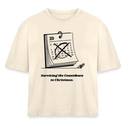 Countdown to Christmas T-Shirt - Women's Heavyweight Cropped T-Shirt