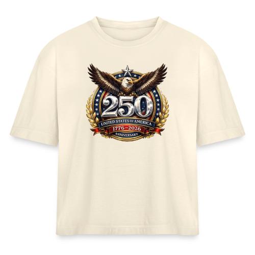 American Eagle USA 250th Anniversary 1776–2026 - Women's Heavyweight Cropped T-Shirt