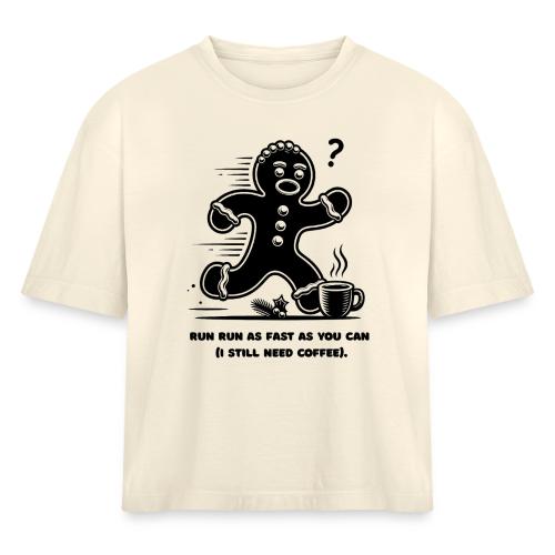 Gingerbread Man T-Shirt - Women's Heavyweight Cropped T-Shirt