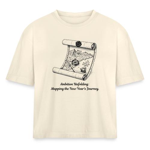 Unfolding Map of Ambition T-Shirt - Women's Heavyweight Cropped T-Shirt