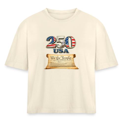 250th anniversary celebration of America - Women's Heavyweight Cropped T-Shirt