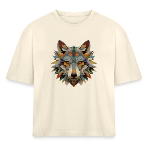 Spectrum Wolf Vision - Women's Heavyweight Cropped T-Shirt