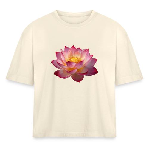 Serenity Lotus Grace - Women's Heavyweight Cropped T-Shirt