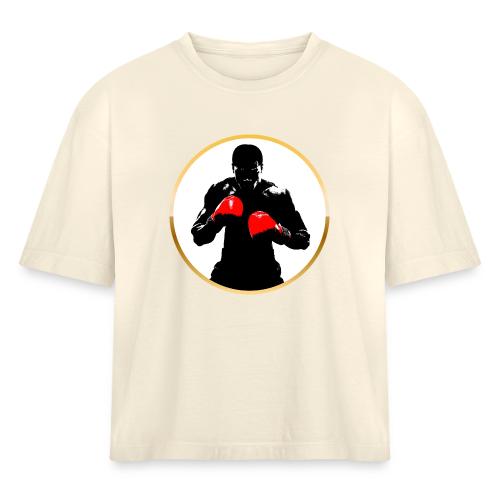Boxing: Golden Ring Fighter - Women's Heavyweight Cropped T-Shirt