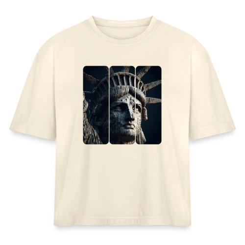 USA: Liberty in Shadows - Women's Heavyweight Cropped T-Shirt