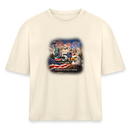 1776-2026 | Celebrating 250 Years of Freedom - Women's Heavyweight Cropped T-Shirt