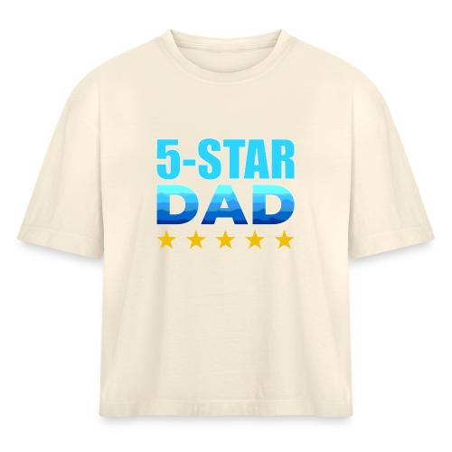 Five Stars Dad - Women's Heavyweight Cropped T-Shirt