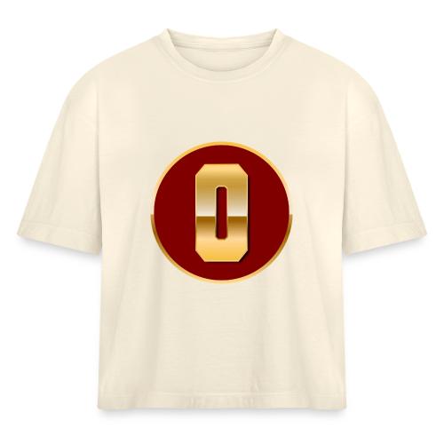 Letter O – Capital Varsity Alphabet Monogram - Women's Heavyweight Cropped T-Shirt