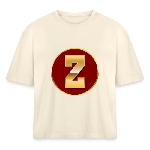 Letter Z – Capital Varsity Alphabet Monogram - Women's Heavyweight Cropped T-Shirt