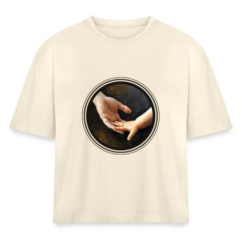 Hand in hand - Women's Heavyweight Cropped T-Shirt