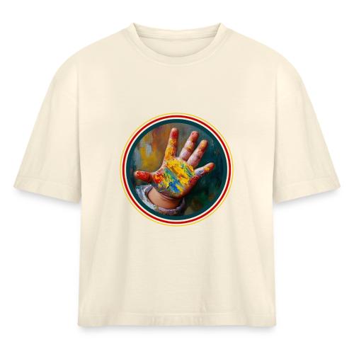 Colors of Innocence - Women's Heavyweight Cropped T-Shirt