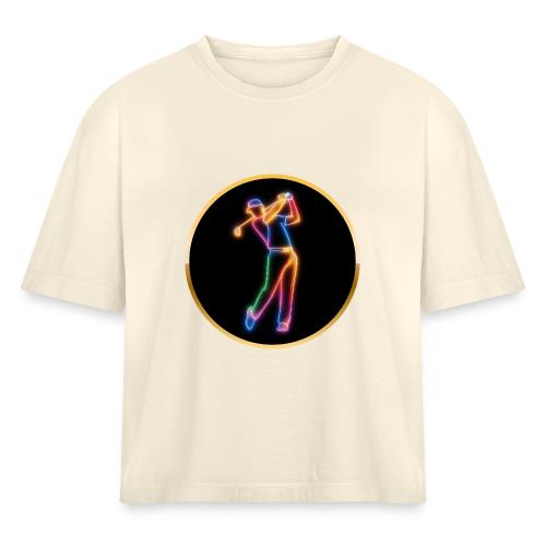 Golf: Spectrum Swing - Women's Heavyweight Cropped T-Shirt