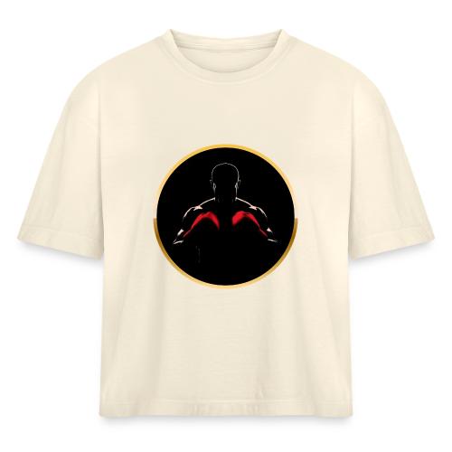Boxing: Gold Core Muscle - Women's Heavyweight Cropped T-Shirt