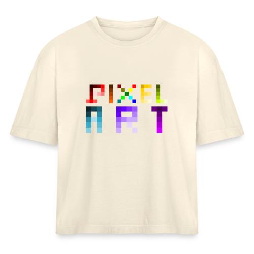 Pixel Art Spectrum - Women's Heavyweight Cropped T-Shirt