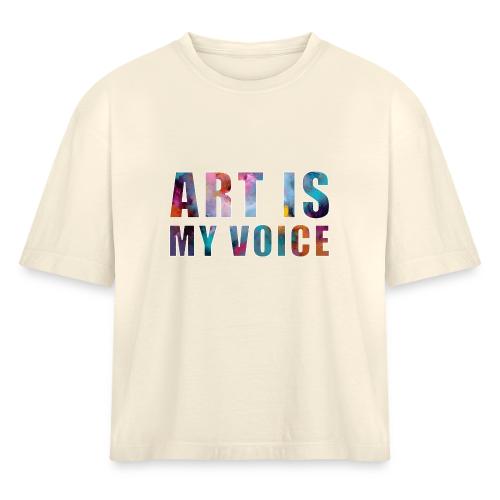 Art Is My Voice - Women's Heavyweight Cropped T-Shirt