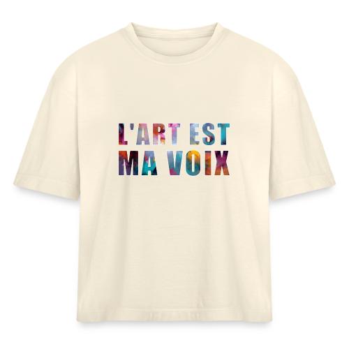 Art is my voice - Women's Heavyweight Cropped T-Shirt