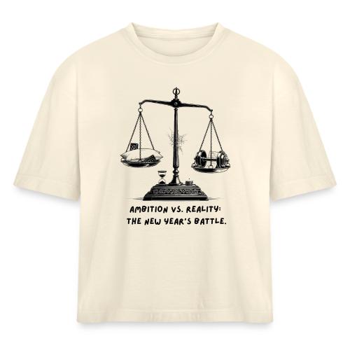 Ambition vs. Reality T-Shirt, Mug, & Leggings - Women's Heavyweight Cropped T-Shirt