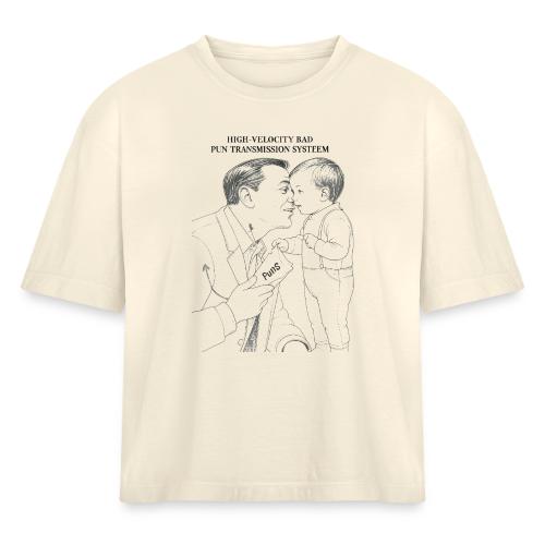 Dad Joke Blueprint T-Shirt - Women's Heavyweight Cropped T-Shirt