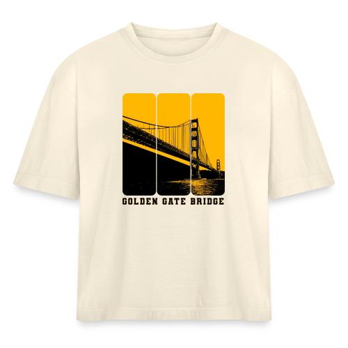Golden Gate Bold Icon - Women's Heavyweight Cropped T-Shirt