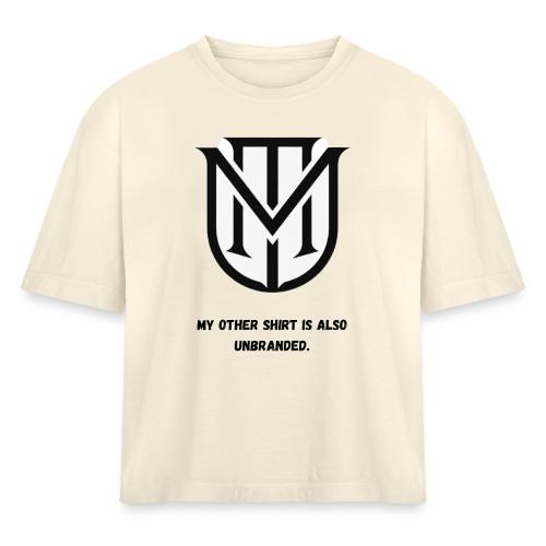 My Other Shirt Is Also Unbranded T-Shirt | Quiet L - Women's Heavyweight Cropped T-Shirt