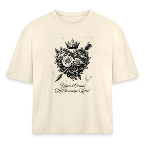 Royal Heart T-Shirt, Mug, & Leggings - Women's Heavyweight Cropped T-Shirt