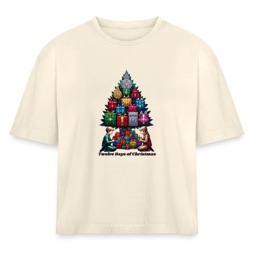 Twelve Days of Gifts T-Shirt - Women's Heavyweight Cropped T-Shirt