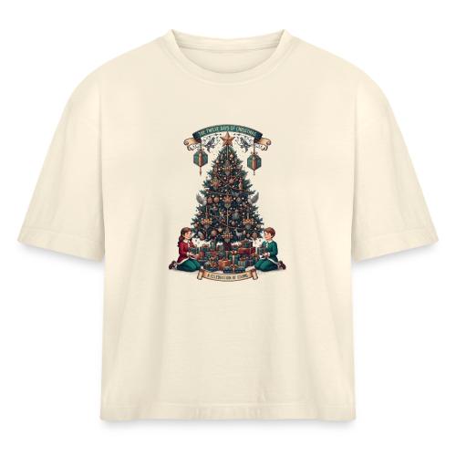 Twelve Days of Christmas T-Shirt - Women's Heavyweight Cropped T-Shirt