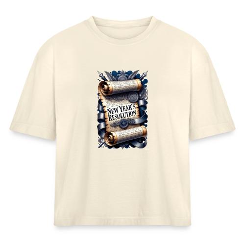 New Year's Resolution T-Shirt - Women's Heavyweight Cropped T-Shirt