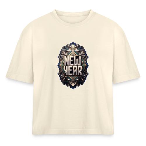 Evergreen New Year T-Shirt - Women's Heavyweight Cropped T-Shirt