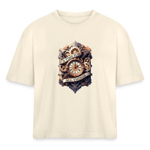 Ornate Clockwork T-Shirt - Women's Heavyweight Cropped T-Shirt