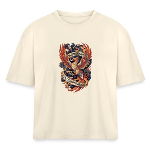 Phoenix New Year T-Shirt - Women's Heavyweight Cropped T-Shirt