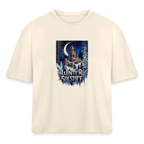 Gothic Solstice T-Shirt, Premium - Women's Heavyweight Cropped T-Shirt