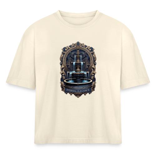 Gilded Baroque Fountain T-Shirt - Women's Heavyweight Cropped T-Shirt