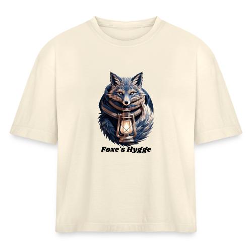 Hygge Ember Fox T-Shirt - Women's Heavyweight Cropped T-Shirt