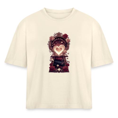 You Unlock the Story of Us Library Gifts T-Shirts - Women's Heavyweight Cropped T-Shirt