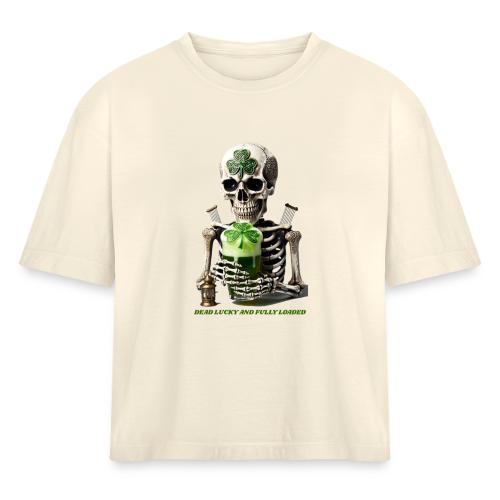 Eternal Stout Skeleton Graphic Tee - Women's Heavyweight Cropped T-Shirt