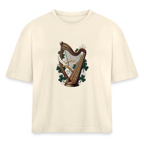 Emerald Harp Shenanigans T-Shirt - Women's Heavyweight Cropped T-Shirt
