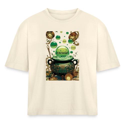 Emerald Excuses Cauldron Graphic Tee - Women's Heavyweight Cropped T-Shirt