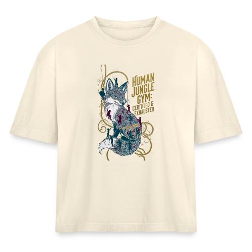Human Jungle Gym Fox Tee - Women's Heavyweight Cropped T-Shirt