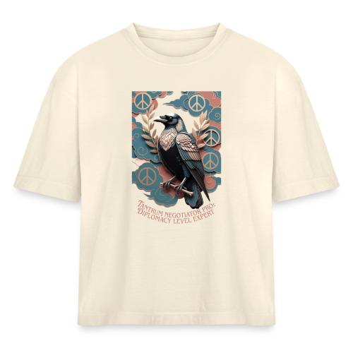 Raven Tantrum Mediator T Shirt - Women's Heavyweight Cropped T-Shirt