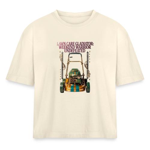 Lawn Care Gladiator T Shirt - Women's Heavyweight Cropped T-Shirt