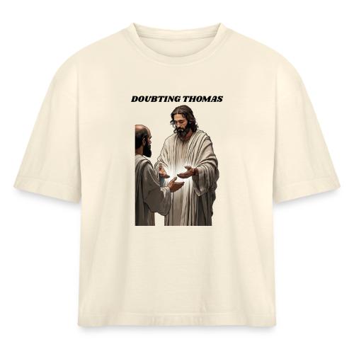 Doubting Thomas Resurrection T Shirt, Gift - Women's Heavyweight Cropped T-Shirt