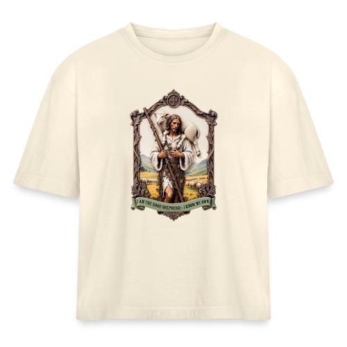 I Am The Good Shepherd T Shirt, Christian Gift - Women's Heavyweight Cropped T-Shirt