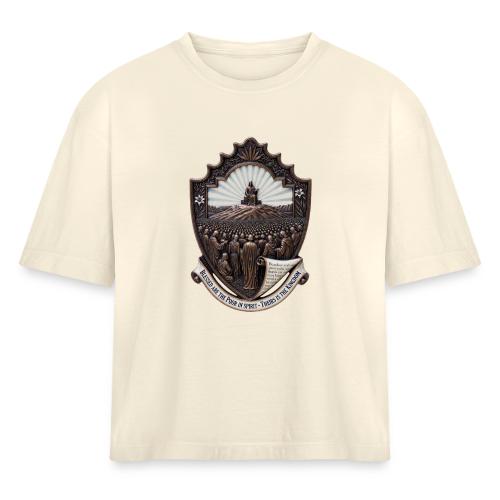 Sermon on the Mount T Shirt, Christian Faith Gift - Women's Heavyweight Cropped T-Shirt