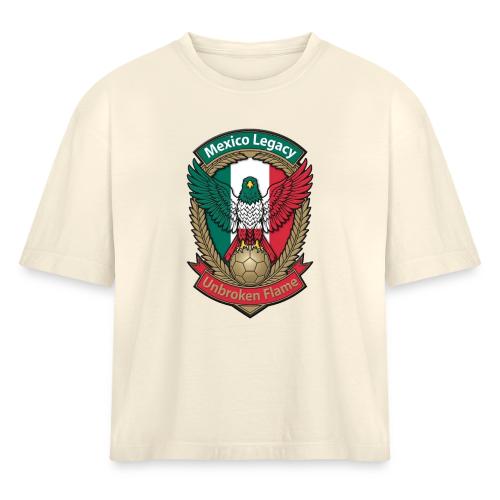Mexico Eagle Legacy T-Shirt, Mexican Pride Gift - Women's Heavyweight Cropped T-Shirt
