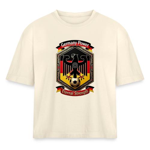 Germany Eagle Power T-Shirt, Flag Pride Gift - Women's Heavyweight Cropped T-Shirt