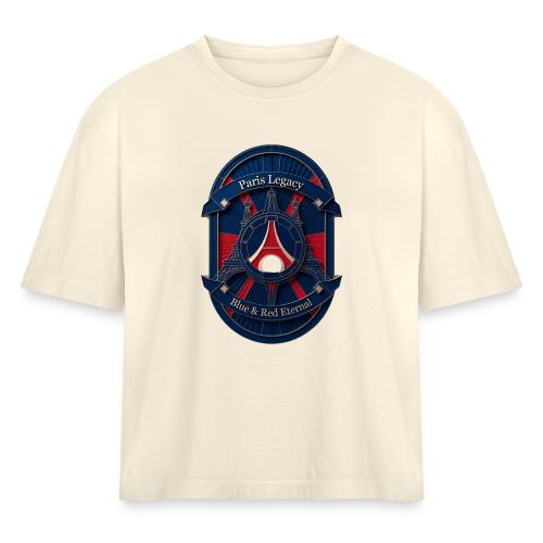 Paris Pride Heritage T Shirt, Soccer Fan Gift - Women's Heavyweight Cropped T-Shirt